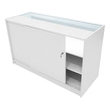 Conjunto de Balcões Comerciais com Luz LED "ARIES" CM60 + 2xK1500 + TB60 – cor Branco