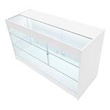 Conjunto de Balcões Comerciais com Luz LED "ARIES" CM60 + 2xK1500 + TB60 – cor Branco