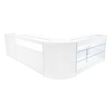 Conjunto de Balcões Comerciais com Luz LED "POLARIS" CM60 + B1500 + K1500 + TB60 – cor Branco