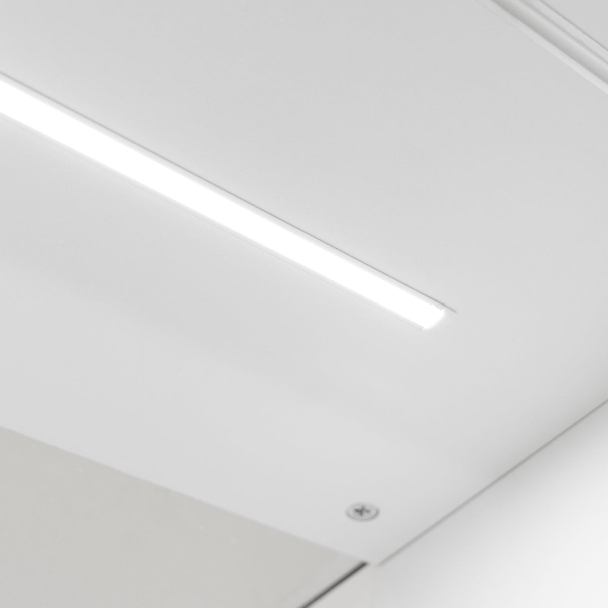 Conjunto de Balcões Comerciais com Luz LED "VEGA" CM60 + K1500 + C1500 + TB60 – cor Branco