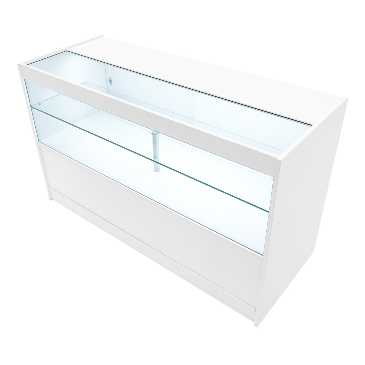 Conjunto de Balcões Comerciais com Luz LED "VEGA" CM60 + K1500 + C1500 + TB60 – cor Branco