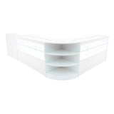Conjunto de Balcões Comerciais com Luz LED "ECLIPSE" LM60 + 2xC1500 + TB60 – cor Branco