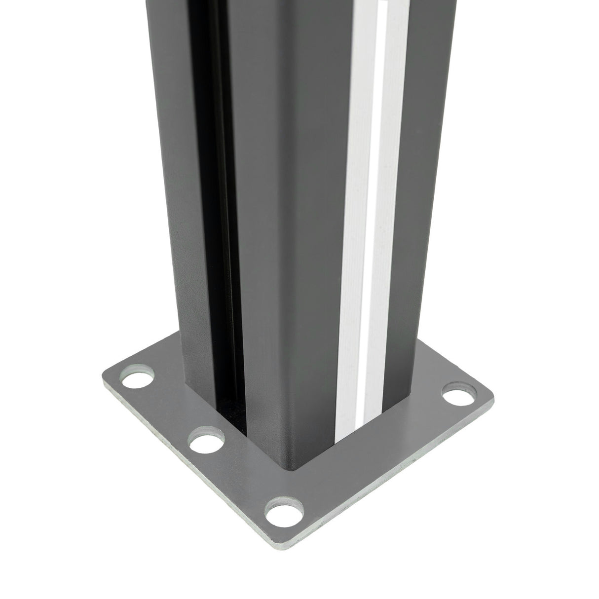 Vedação de Exterior em WPC e Alumínio – 8xPainéis Quadrado + 1xOblíquo + 9xPostes com LED | Cinza