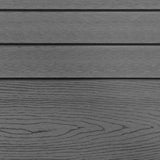 Vedação de Exterior em WPC e Alumínio – 10xPainéis Quadrado + 1xOblíquo + 11xPostes com LED | Cinza