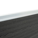 Vedação de Exterior em WPC e Alumínio – 9 Painéis + 10 Postes | Cinza