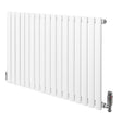 Radiador de coluna oval branco com válvulas, 600 mm x 1020 mm, com design liso e moderno, ideal para aquecimento eficiente