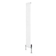 Radiador de coluna simples oval branco, 1800 mm x 240 mm, com válvulas, design elegante e acabamento liso, ideal para aquecimento eficiente