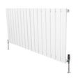 Radiador plano de coluna simples, branco, com design vertical e válvulas, medindo 600 x 1190 mm, ideal para aquecimento eficiente