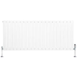 Radiador plano de coluna simples, 600 x 1400 mm, com acabamento branco, design elegante e moderno, ideal para aquecimento eficiente