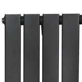 Radiador plano de coluna simples cinzento antracite, com design elegante e acabamento texturizado, medindo 1800 mm x 280 mm
