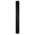 Radiador tradicional preto de 4 colunas, 1800 x 200 mm, com válvulas em latão, apresentando um design elegante e moderno