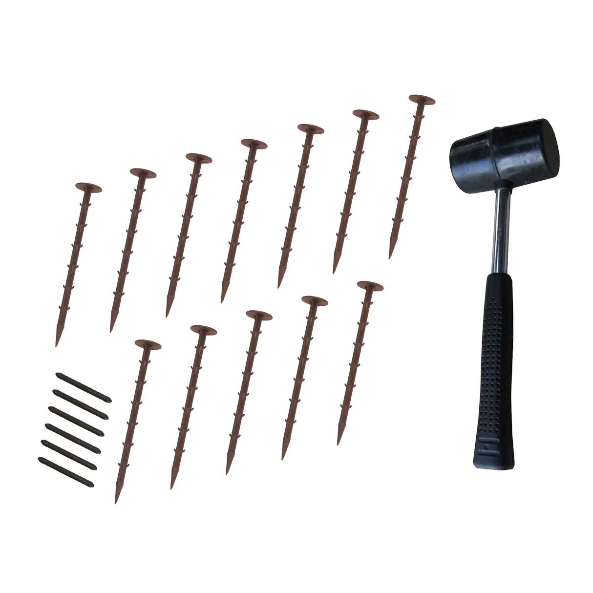 Borda Flexível para Jardim 31.2m com Martelo de Borracha – Castanha