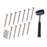 Borda Flexível para Jardim 31.2m com Martelo de Borracha – Castanha
