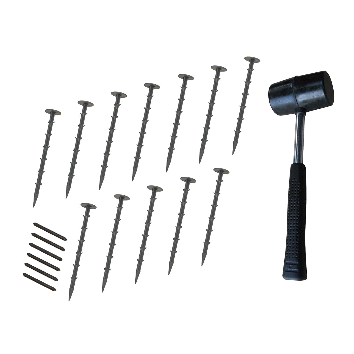 Borda Flexível para Jardim 4 x 1.2 m com Martelo de Borracha – Cinzenta