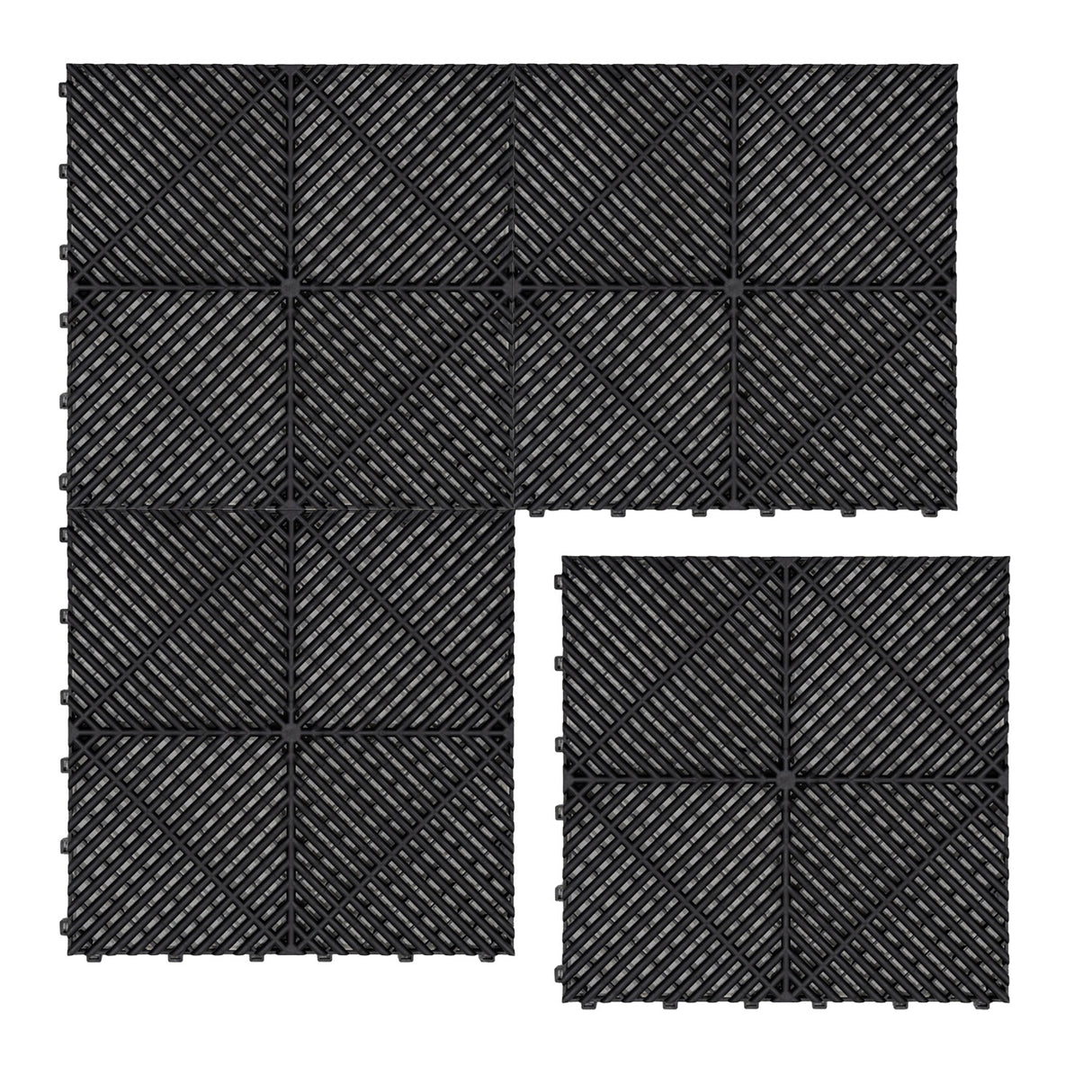 Placas de Polipropileno com Canais de Ventilação (225 un) e Bordas - Preto