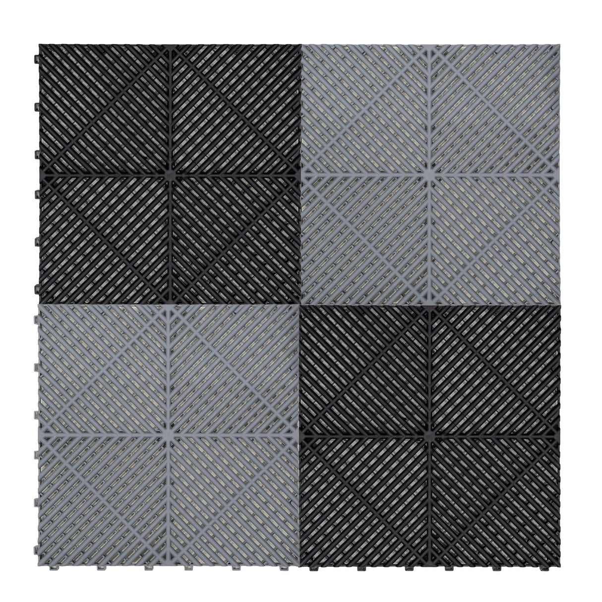 Placas de Polipropileno com Canais de Ventilação (120un) e Bordas - Preto (60un) e Cinza (60un)