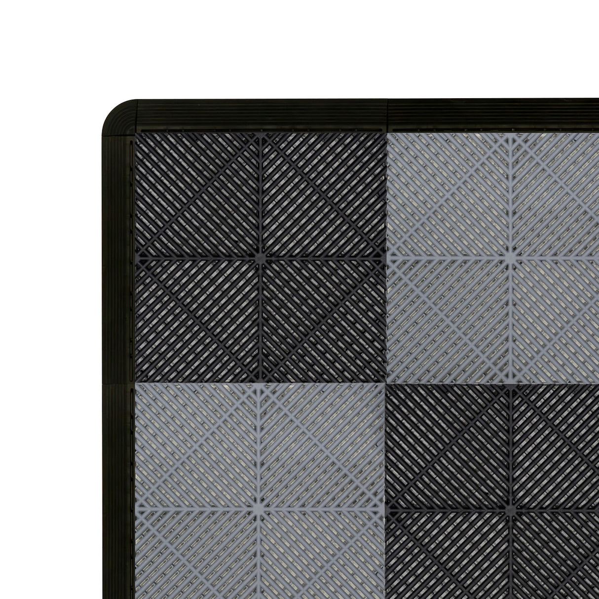 Placas de Polipropileno com Canais de Ventilação (120un) e Bordas - Preto (60un) e Cinza (60un)