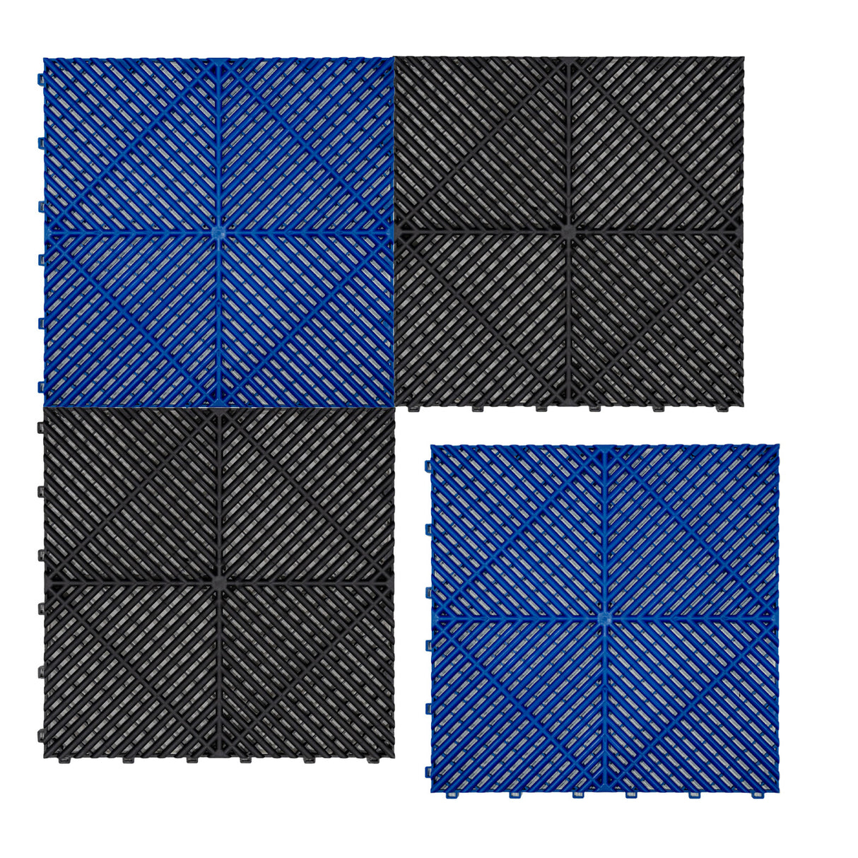 Placas de Polipropileno com Canais de Ventilação (120un) e Bordas - Preto (60un) e Azul (60un)