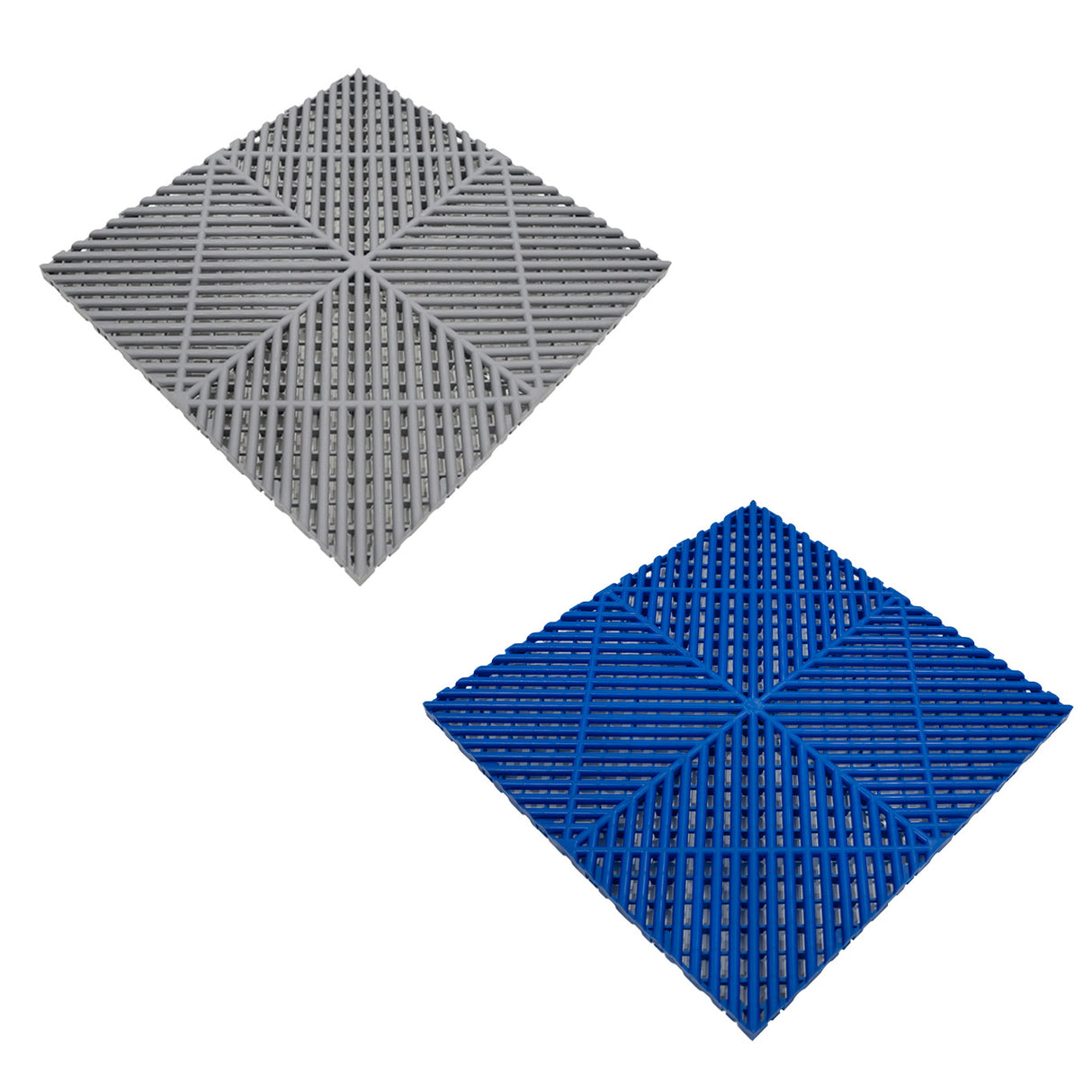 Placas de Polipropileno com Canais de Ventilação (120un) e Bordas - Cinza (60un) e Azul (60un)