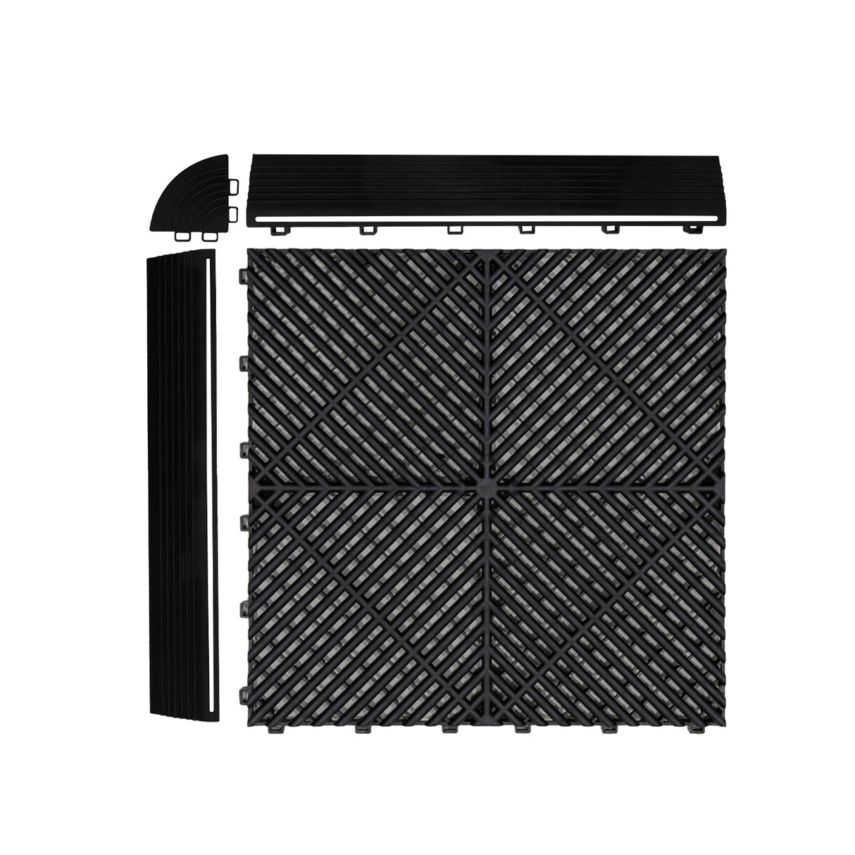Placas de Polipropileno com Canais de Ventilação (120un) e Bordas - Preto (90un) e Azul (30un)