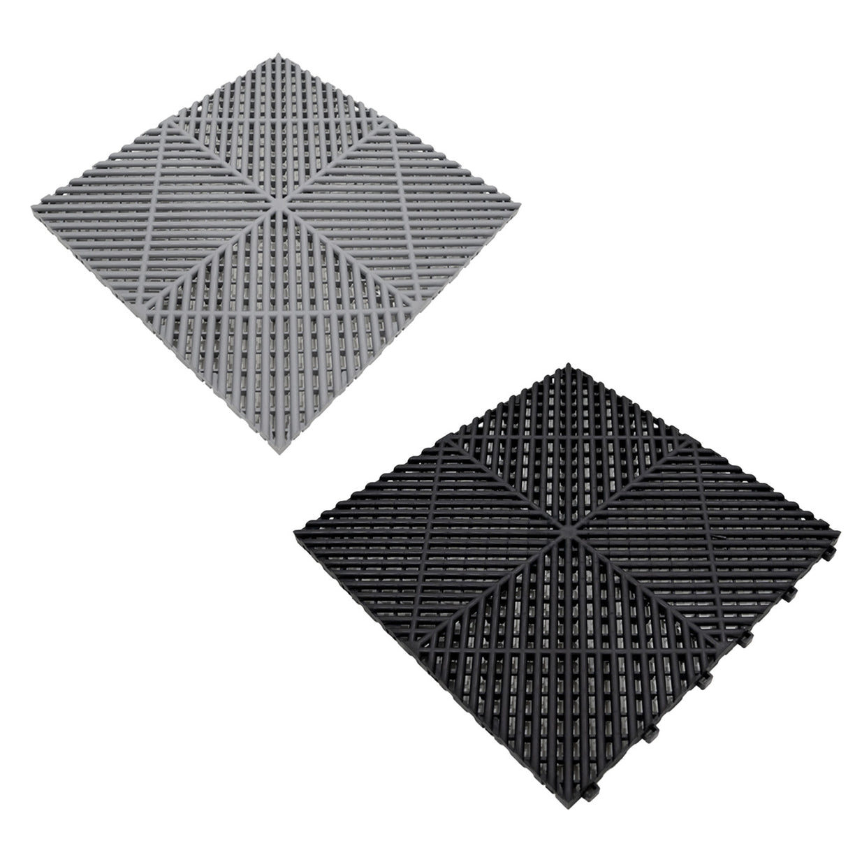 Placas de Polipropileno com Canais de Ventilação (120un) e Bordas - Cinza (90un) e Preto (30un)