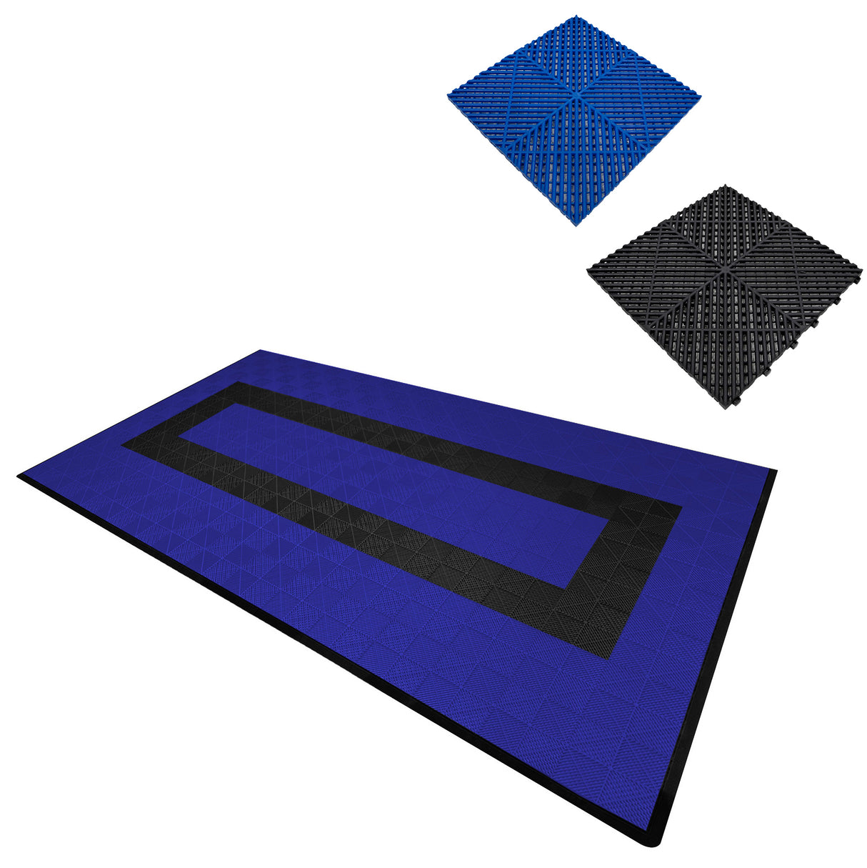 Placas de Polipropileno com Canais de Ventilação (120un) e Bordas - Azul (90un) e Preto (30un)
