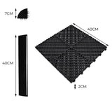 Placas de Polipropileno com Canais de Ventilação (120un) e Bordas - Azul (90un) e Preto (30un)