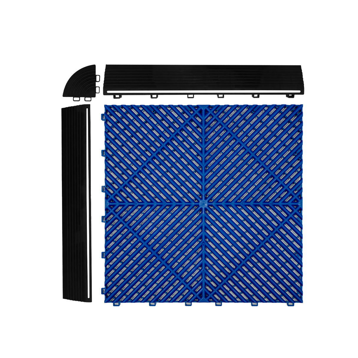 Placas de Polipropileno com Canais de Ventilação (120un) e Bordas - Azul (90un) e Preto (30un)