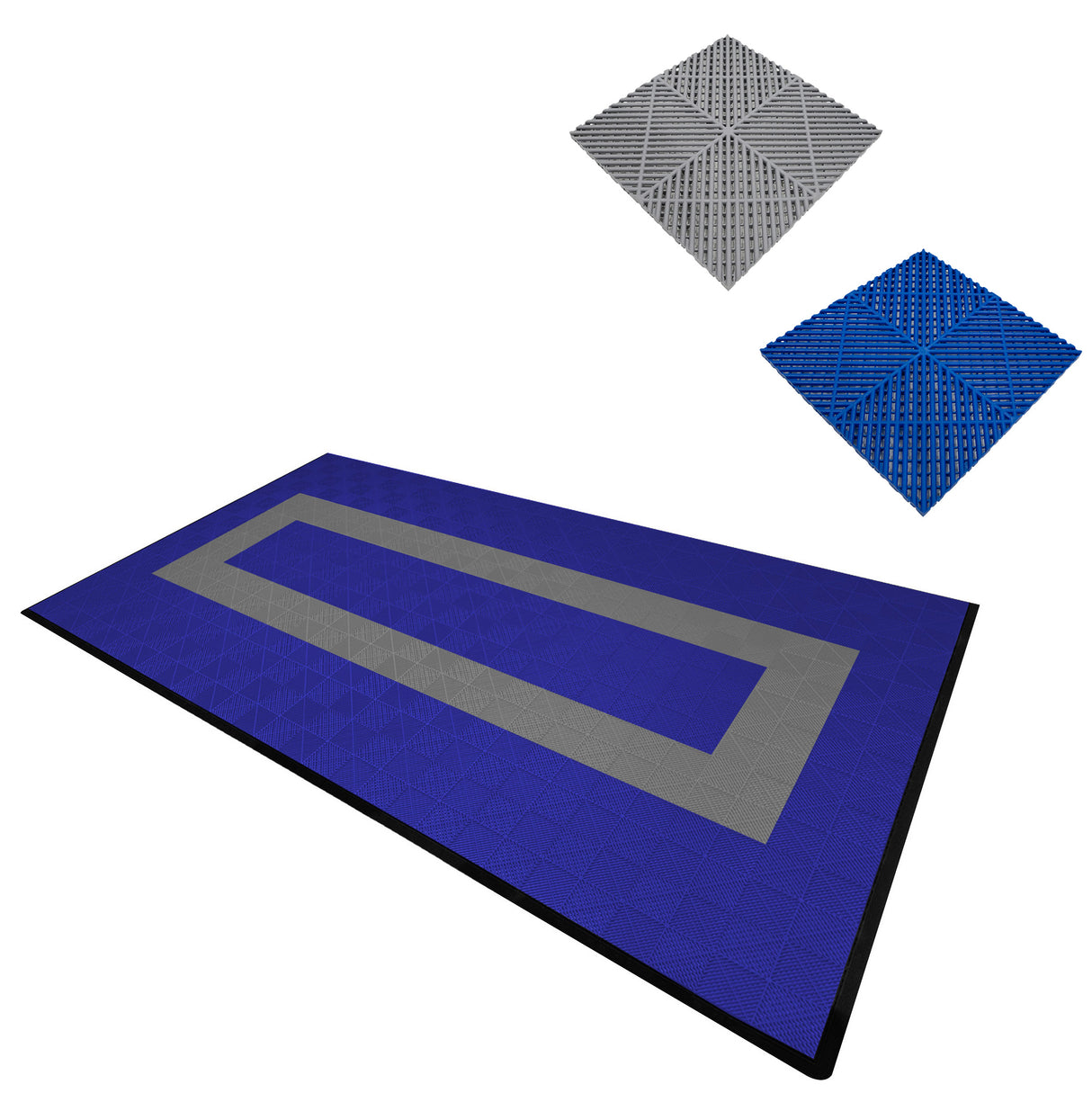 Placas de Polipropileno com Canais de Ventilação (120un) e Bordas - Azul (90un) e Cinza (30un)