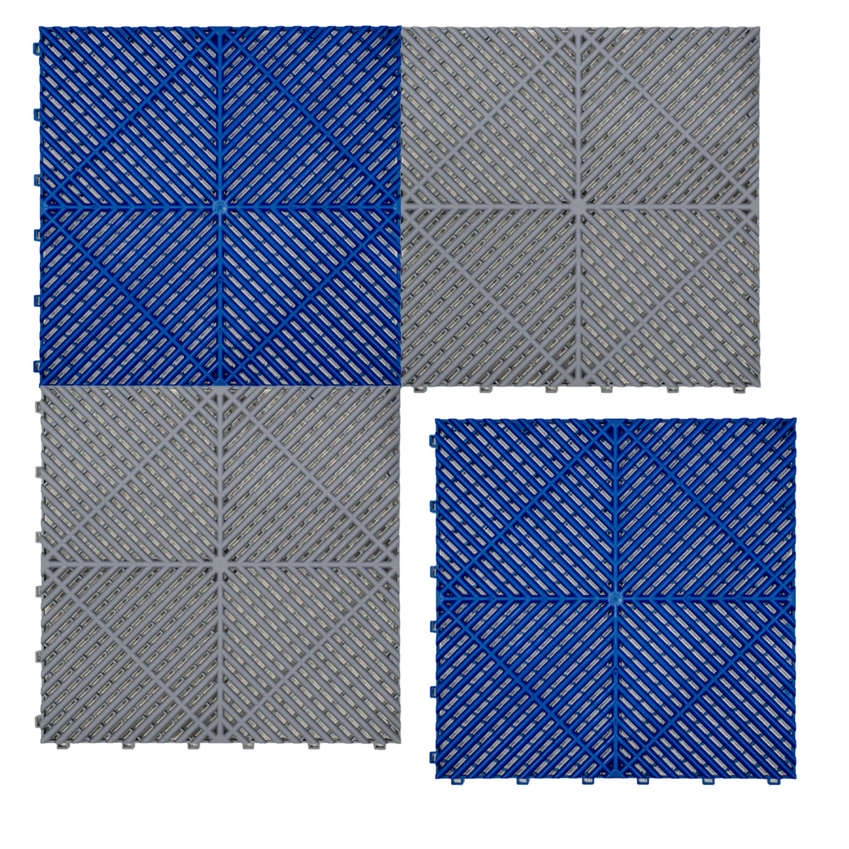 Placas de Polipropileno com Canais de Ventilação (240un) e Bordas - Cinza (120un) e Azul (120un)