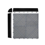 Placas de Polipropileno (120 un) com Bordas - Cinza + Luz LED Hexagonal para Teto