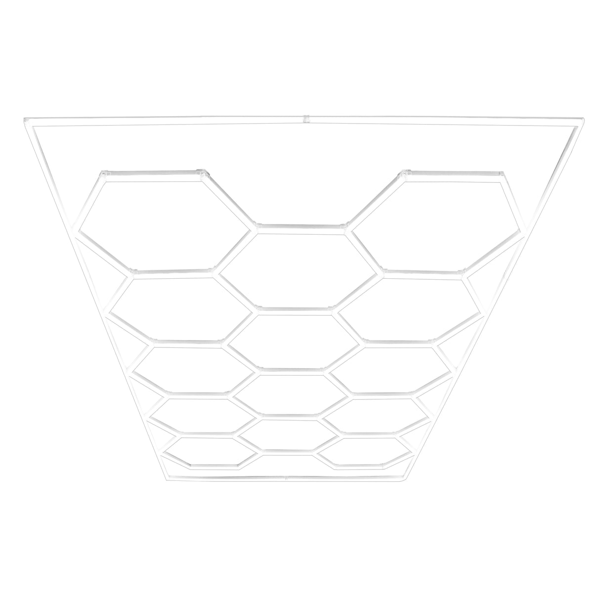 Placas de Polipropileno (120 un) com Bordas - Cinza + Luz LED Hexagonal para Teto