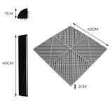 Placas de Polipropileno (120 un) com Bordas - Cinza + Luz LED Hexagonal para Teto