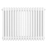 Radiador tradicional de 4 colunas em branco, com acabamento liso e formato retangular, ideal para aquecimento de ambientes