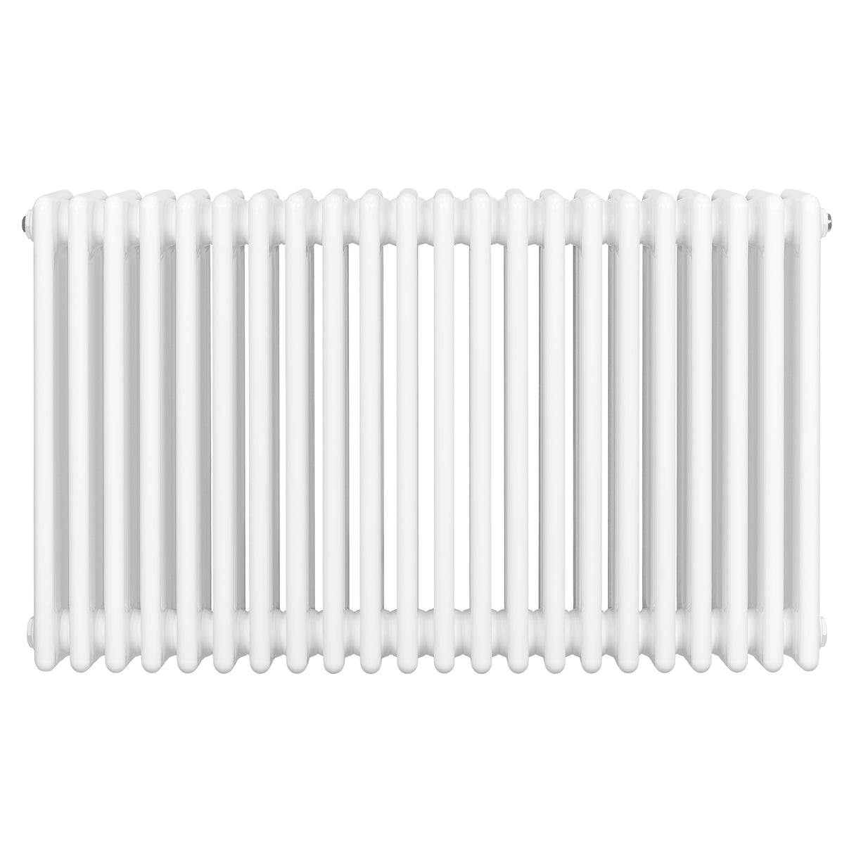Radiador tradicional de 4 colunas em branco, com acabamento liso e formato retangular, ideal para aquecer ambientes com estilo