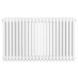 Radiador tradicional de 4 colunas em branco, com acabamento liso e formato retangular, ideal para aquecer ambientes com estilo