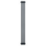 Radiador tradicional de 4 colunas em cinza antracite, com acabamento liso e design vertical elegante, ideal para aquecimento de ambientes