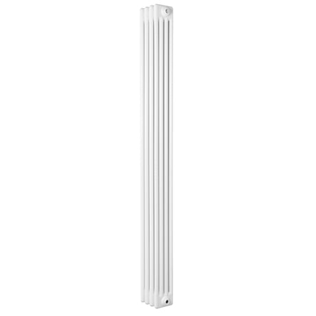 Radiador tradicional branco de 4 colunas, 1800 x 200 mm, com acabamento liso e design vertical elegante para aquecimento eficiente