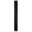 Radiador tradicional preto de 4 colunas, 1800 x 200 mm, com acabamento liso e design vertical elegante para aquecimento eficiente