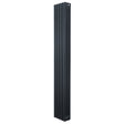Radiador tradicional de 4 colunas em cinza antracite, com design vertical e acabamento liso, ideal para aquecimento de ambientes