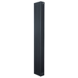 Radiador tradicional de 4 colunas em cinza antracite, com design vertical e acabamento liso, ideal para aquecimento de ambientes