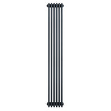 Radiador tradicional de 4 colunas em cinza antracite, com design vertical e acabamento liso, ideal para aquecimento eficiente