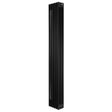 Radiador tradicional preto de 4 colunas, com design vertical e acabamento liso, ideal para aquecer ambientes com estilo moderno