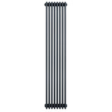 Radiador tradicional de 4 colunas em cinza antracite, com design vertical e acabamento liso, ideal para aquecimento eficiente
