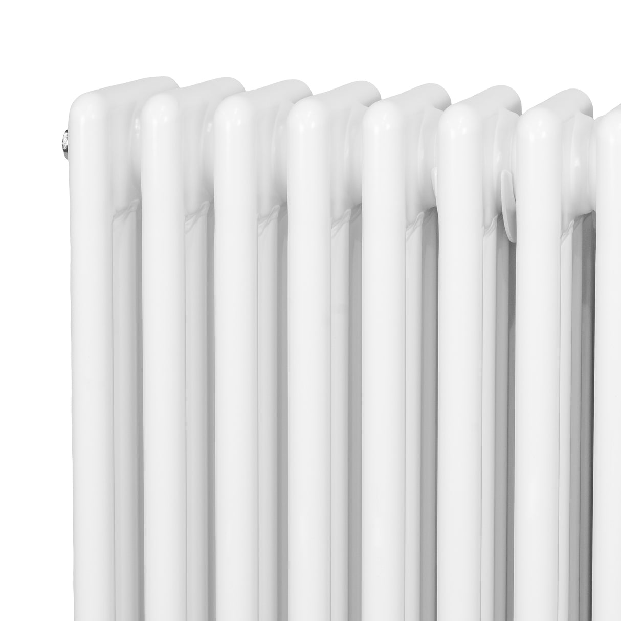 Radiador tradicional branco de 4 colunas, 1800 x 380 mm, com acabamento liso e brilhante, ideal para aquecimento eficiente