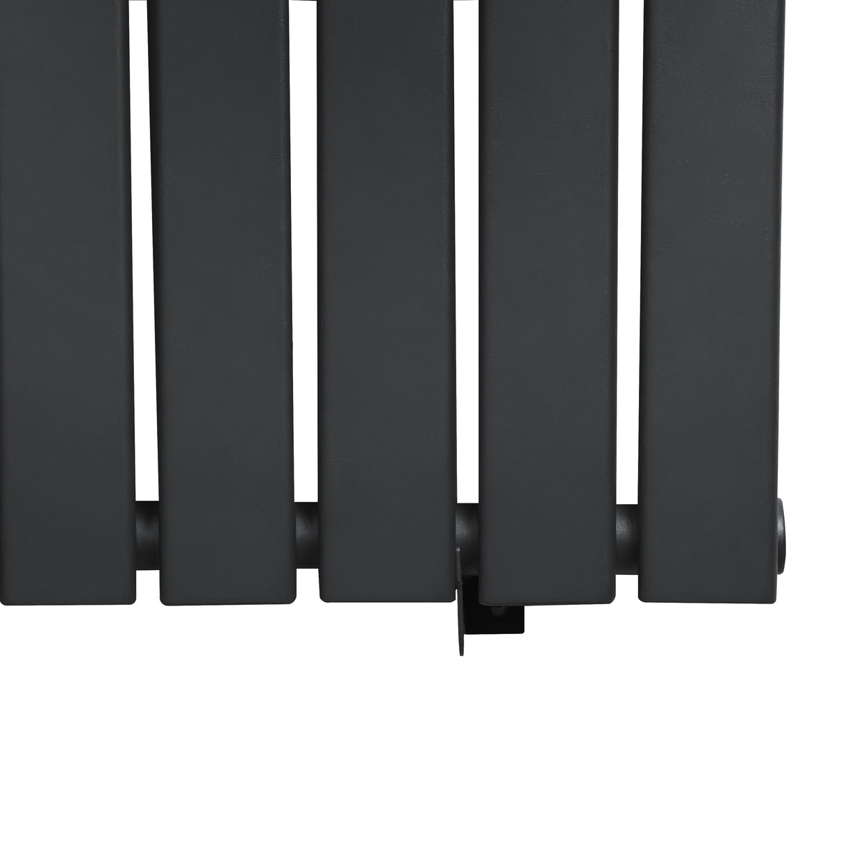 Radiador de coluna única cinza antracite, com design moderno e listras retas, ideal para aquecimento eficiente em ambientes pequenos