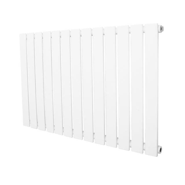 Radiador de coluna única branco, com design moderno e listras retas, ideal para aquecer ambientes de forma eficiente e elegante