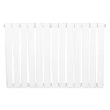 Radiador de coluna única branco, com design moderno e listras verticais, medindo 600 mm x 910 mm, ideal para aquecimento eficiente