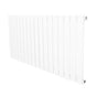 Radiador de coluna única branco, com design moderno e listras retas, medindo 600 mm x 1190 mm, ideal para aquecimento eficiente