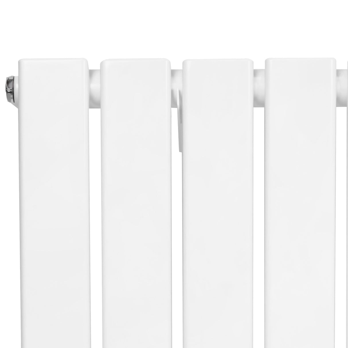 Radiador de coluna única branco com acabamento liso, medindo 600 mm x 1190 mm, ideal para aquecimento em ambientes internos